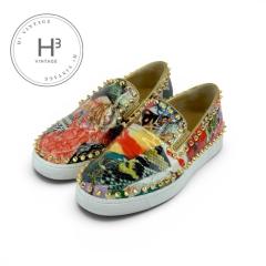 �N���X�`�������u�^�� Christian Louboutin �s�b�N�{�[�g �X�j�[�J�[ �C �V���[�Y �p�e���g �}���`�J���[ �S�[���h �X���b�|�� �X�p�C�N