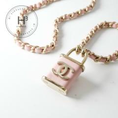 �V���l�� CHANEL �l�b�N���X �y���_���g �`���[�J�[ �s���N �S�[���h �R�R�}�[�N �p�h���b�N 2�A �`�F�[��