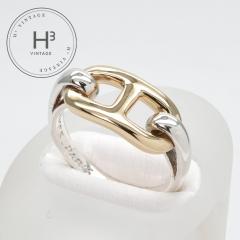 エルメス HERMES シェーヌダンクル リング 指輪 750/925 ゴールド 金