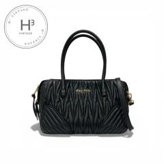 �~���E�~���E MIUMIU �n���h�o�b�O �o�b�O �u���b�N �S�[���h ���S �}�e���b�Z 2way �V�����_�[�o�b�O