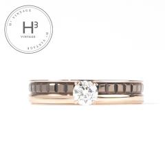 �u�V������ BOUCHERON �L���g�� �N���V�b�N �\���e�[�� �����O QUATRE CLASSIQUE �����O �w�� 18K�C�G���[�S�[���h 18K�s���N�S�[���h