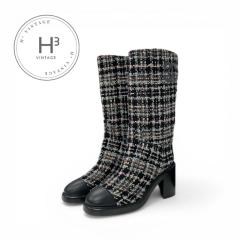 �V���l�� CHANEL �u�[�c �����O�u�[�c �C �V���[�Y �c�C�[�h ���U�[ �u���b�N �}���`�J���[ ���g�p �R�R�}�[�N