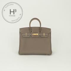 �G�����X HERMES �o�[�L��25 �o�[�L�� 25 �o�b�O �g�[�g�o�b�O �g�S �G�g�D�[�v Etoupe �O���[ Gray �S�[���h���� �n���h�o�b�O