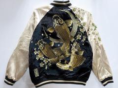 スカジャン 日本製本格刺繍のスカジャン3L 鷹と薔薇 別珍の通販はau