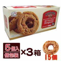 不二家 カントリーマアムドーナツ オールドファッションドーナツ カントリーマアム味 (個包装5個入)3箱セット お菓子