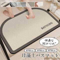 バスマット 珪藻土バスマット 柔らか 速乾 割れない 速乾 大判 珪藻土マット ソフト バスマット 足拭き お風呂 水切りマット