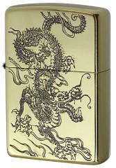 Zippo Wb|C^[ a  Japanese pattern Dragon 2BS-WDR2 [։