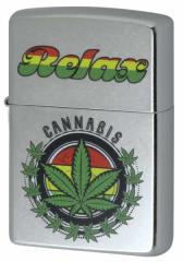 Zippo Wb|C^[ Marijuana Leaf Series }t@i Relax Leaf Z207-112481 [։