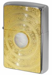 Zippo Wb|C^[ Mother of Pearl 200 Flat Bottom Metal Paint Plate L S[hv[g 2MP-MoP WH GP [։