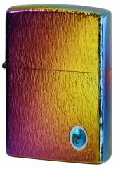 Zippo Wb|C^[ TITANIUM COATING Hammer Tone Turquoise Rainbow HT-R