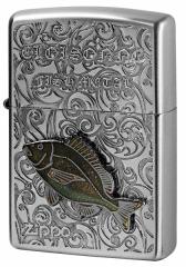 Zippo Wb|C^[ Vintage Cloisonne fish metal Salt Water Fish Be[W 󃁃^ AN-N_C [։