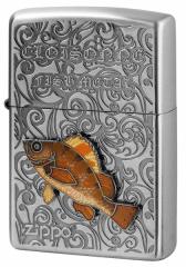 Zippo Wb|C^[ Vintage Cloisonne fish metal Salt Water Fish Be[W 󃁃^ AN-o [։