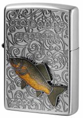 Zippo Wb|C^[ Vintage Cloisonne fish metal Fresh Water Fish Be[W 󃁃^ AN-RC [։