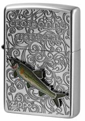 Zippo Wb|C^[ Vintage Cloisonne fish metal Fresh Water Fish Be[W 󃁃^ AN-A [։