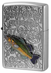 Zippo Wb|C^[ Vintage Cloisonne fish metal Fresh Water Fish Be[W 󃁃^ AN-ubNoX [։