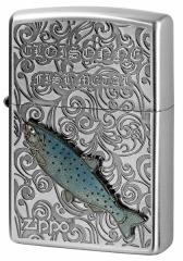 Zippo Wb|C^[ Vintage Cloisonne fish metal Fresh Water Fish Be[W 󃁃^ AN-R[z[T[ [։