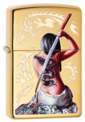 Zippo Wb|C^[ Claudio Mazzi Women Sword Dragon 29668