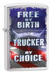 Zippo Wb|C^[ Free by Birth, Trucker by Choice 29078 [։