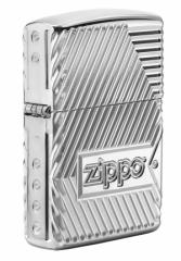 Zippo Wb|C^[ BOLTS DESIGN Armor 360Multi Cut Engraving 29672