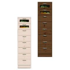 チェスト 8段 幅39cm 【国産 大川家具 完成品】 高さ147cm 無垢材 収納