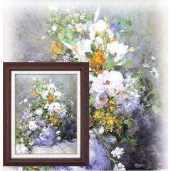 世界の名画】名画額縁 複製画 絵画額 □ルノワール名画額F6号「花瓶の