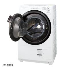 SHARP ドラム式洗濯乾燥機 ES-S7H-WL（クリスタルホワイト・左開き）の 