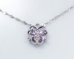 �y���_���g�@�l�b�N���X�@�_�C�������h�@0.1ct�@18���@�z���C�g�S�[���h�@K18�@WG�@�n�[�g�@�N���[�o�[�@���f�B�[�X�@�A�N�Z�T���[�@�W��