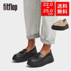 �y�������K�i�zfitflop �t�B�b�g�t���b�v ���f�B�[�X ���[�t�@�[ HG3 F-MODE PADDED-DETAIL LEATHER FLATFORM LOAFERS �̈����U �Ռ��z��