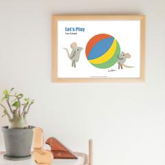 LEO LIONNI ���I�E���I�j B4�T�C�Y�E�|�X�^�[�wLets Play�x�ؐ��t���[���Z�b�g�b�C���e���A �k�� �i�`������ �u���E�� �z�� ���I���I�j