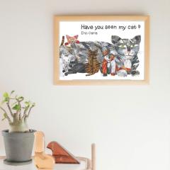 ERIC CARLE�F�G���b�N �J�[���EB4�T�C�Y �|�X�^�[�wHave You Seen My Cat ? / �ڂ��̂˂� �݂Ȃ������H�x�ؐ��t���[���Z�b�g�b�C���e���A