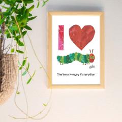 ERIC CARLE�F�G���b�N �J�[���EB4�T�C�Y �|�X�^�[�wI Love Caterpillar / �͂�؂������ނ��x�ؐ��t���[���Z�b�g�b�C���e���A �k�� �i�`