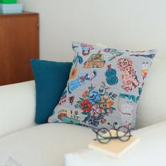 �i�^���[���e �N�b�V�����J�o�[�bCushion cover 45�~45cm �C���e���A ������� ���킢�� �A�� �N�b�V���� �J�o�[ �A�[�g �|�b�v ���g�� 
