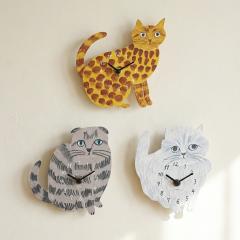 �����~���L Diecut clock C�b���v �l�R �C���e���A �M�t�g ������� ���� Matsuo Miyuki �|�����v �L �Ǌ|�� �_�C�J�b�g Cat �I�u�W�F 