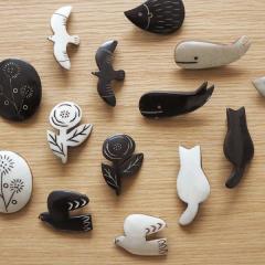 BONE BROOCH �{�[���u���[�`�b�o�b�W �o�b�`