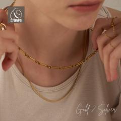 �l�b�N���X 2�{�Z�b�g �T�[�W�J���X�e�����X 316L �����A�����M�[�Ή� 18K �R�[�e�B���O ���f�B�[�X ��l ���킢�� �V���v�� ��i �G���K