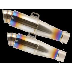 ナイトロレーシング コニカルチタンサイレンサー V1 300mmヒートポリッシュ ナイトロレーシング 汎用 コニカルチタンサイレンサー V-2 仕様 ヒート