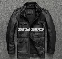 上質 革ジャン カウハイド メンズ M65タイプ ライダース レザー