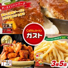 お中元 冷凍食品 惣菜 ハンバーグ から揚げ/ガスト×から好し おかずセット3種5袋(ガストおかずセット)/冷凍ハンバーグ デミグラスソー