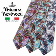 ���B���B�A���E�G�X�g�E�b�h �l�N�^�C �`�F�b�N W010E 8.5cm�� VIVIENNE WESTWOOD �V���N �u�����h �j�� 20�� 30�� 40�� 50�� 60�� ���B