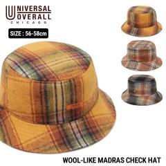 UNIVERSAL OVERALL ���j�o�[�T���I�[�o�[�I�[�� �`�F�b�N�n�b�g DW1887 �X�q ���[�N �u�����h ������� �o�P�b�g�n�b�g �h�� �H�~ �M�t�g