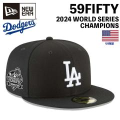 NEW ERA �j���[�G�� �h�W���[�X �L���b�v 59FIFTY US���� MLB DODGERS LAD 2024 WORLD SERIES CHAMPIONS ���f�� �u���b�N �� 5950 �X�q 