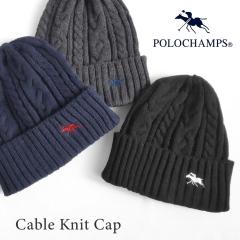 POLO CHAMPS �|���`�����v�X �P�[�u���҂� �j�b�g�L���b�v DW1735 �j�b�g �X�q �j�b�g�X �h�� �ʋ� �ʊw �u�����h �v���[���g �M�t�g