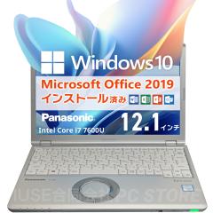 m[gp\R  Core i7 7600U/16GB/SSD512GB/Windows10 MS Office Panasonic Lets note CF-SZ6 12.1C`/ݒς