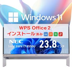 ̌^p\R  Core i7 8550U/16GB/SSD1000GB/Windows11 WPS Office NEC LAVIE Desk All-in-one PC-DA700KAW 23.8C`