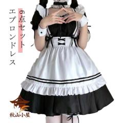 1162EF☆【送料無料・即納】Newミアカフェミニ制服 色：黒 サイズ：S/M