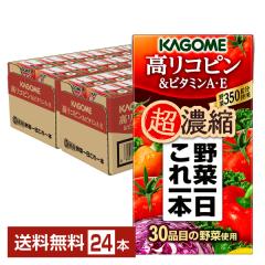 カゴメ 野菜一日これ一本 超濃縮 高リコピン&ビタミンA・E 125ml 紙パック 24本 1ケース 送料無料