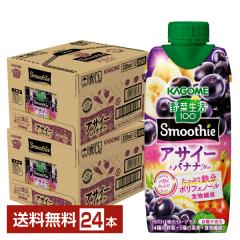 �G�ߌ��� ��ؐ���100 Smoothie �A�T�C�[���o�i�iMix �X���[�W�[ �J�S�� 330ml LL�v���Y�}�e�� ���p�b�N 12�{�~2�P�[�X�i24�{�j ��������