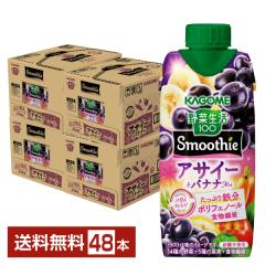 �G�ߌ��� ��ؐ���100 Smoothie �A�T�C�[���o�i�iMix �X���[�W�[ �J�S�� 330ml LL�v���Y�}�e�� ���p�b�N 12�{�~4�P�[�X�i48�{�j ��������