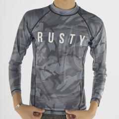 ���X�e�B RUSTY���b�V���K�[�hMENS RASH GUARD913485-BLK