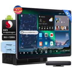 [14.1�C���` ] ATOTO AI���� Android�J�[�i�r�A�V���O��DIN���_�u��DIN�Ή��A8GB+128GB�A�t���b�N�X�r���[���ʁA7.1.2ch�T���E���h�A4G